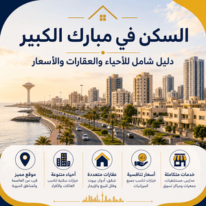                                                                                                 السكن في مبارك الكبير: دليل شامل للأحياء والعقارات والأسعار